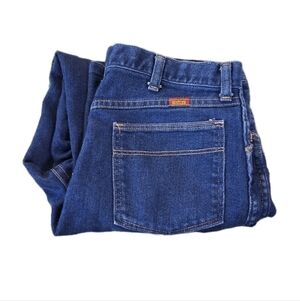 Vintage Rustler Bootcut Jeans Men's 32" x 27" Dark Blue Denim Western 90s Cowboy